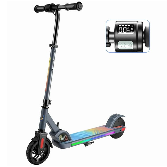COBIZI Electric Scooter for Kids Ages 8-14, Top 10 mph &150W Motor, Adjustable Height & Speed, Kids Electric Scooter with Colorful Lights, Blue