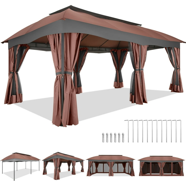 Heavy duty metal frame gazebo hotsell