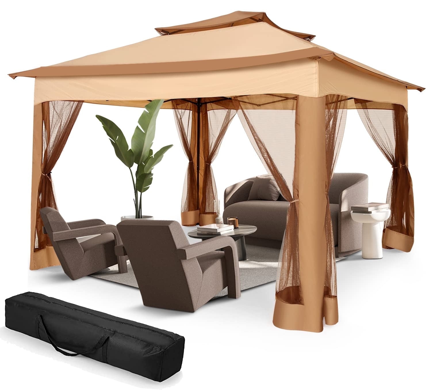 ファッションアイテム人気ランキング Hoteel 10x13 Outdoor Gazebo, Double Roof Garden Tent with テント・タープ