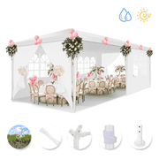 COBIZI Party Tent 10x20 Canopy Tents for Parties with 6 Removable Sidewalls, Waterproof Outdoor Tent for Weddings and Events