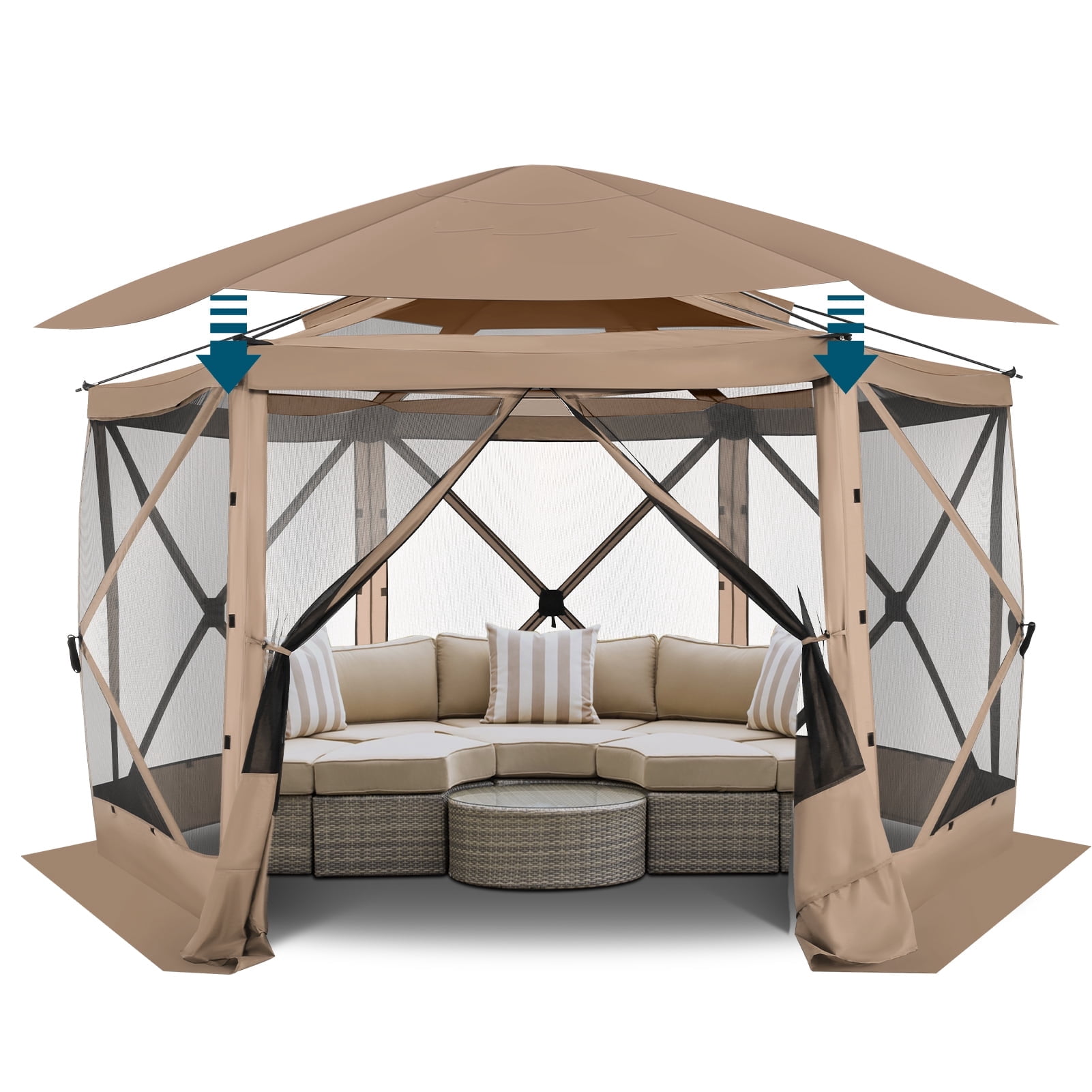 COBIZI Pop Up Gazebo Starry Sky Screen Tent Screen House with a mesh ...