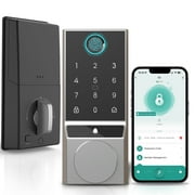 COBIZI Smart Lock, Fingerprint Keyless Entry Door Lock with App Control, Bluetooth Smart Deadbolt Lock, App Remote Control, Auto-Lock, Easy Installation, IP54 Waterproof, Black