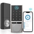 thumbnail image 1 of COBIZI Smart Lock with WiFi, Fingerprin Keyless Entry Door Lock with App Control, App Remote Control, Auto-Lock, Smart Deadbolt Lock, Easy Installation, IP54 Waterproof, Metallic Silver, 1 of 12