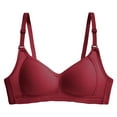 thumbnail image 1 of COBKK Fashion Colors Sports Bra clearance Women's Bra Wire Free Underwear Bra Everyday Small Cup Underwear Workout Bralettes for Women 0 Wine L, 1 of 5