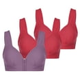 thumbnail image 1 of COBKK Medium Impact Sports Bras for Running Women's Solid Color Bra Underwear 3-piece Bra Daily Underwear Athletic Bra Tank Tops Y-526 Purple XL, 1 of 6