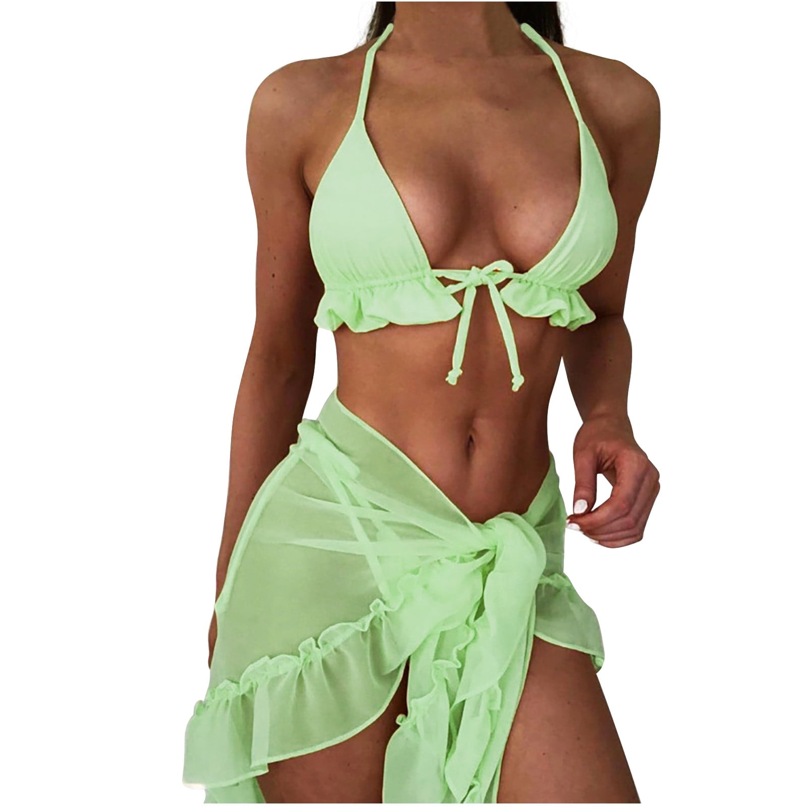 COBKK Women's Athletic TwoPiece Swimsuits Summer Women Lace Gauze