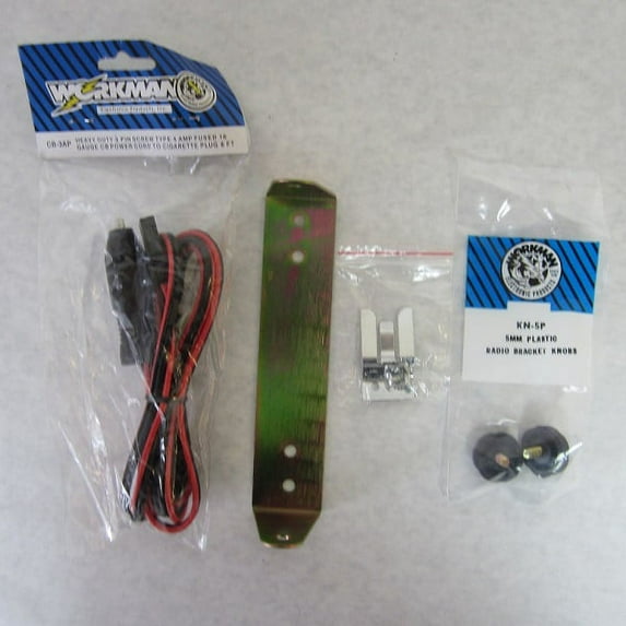 COBRA 25 CB Radio mount bracket kit (power cord, knobs, bracket, mic clip)