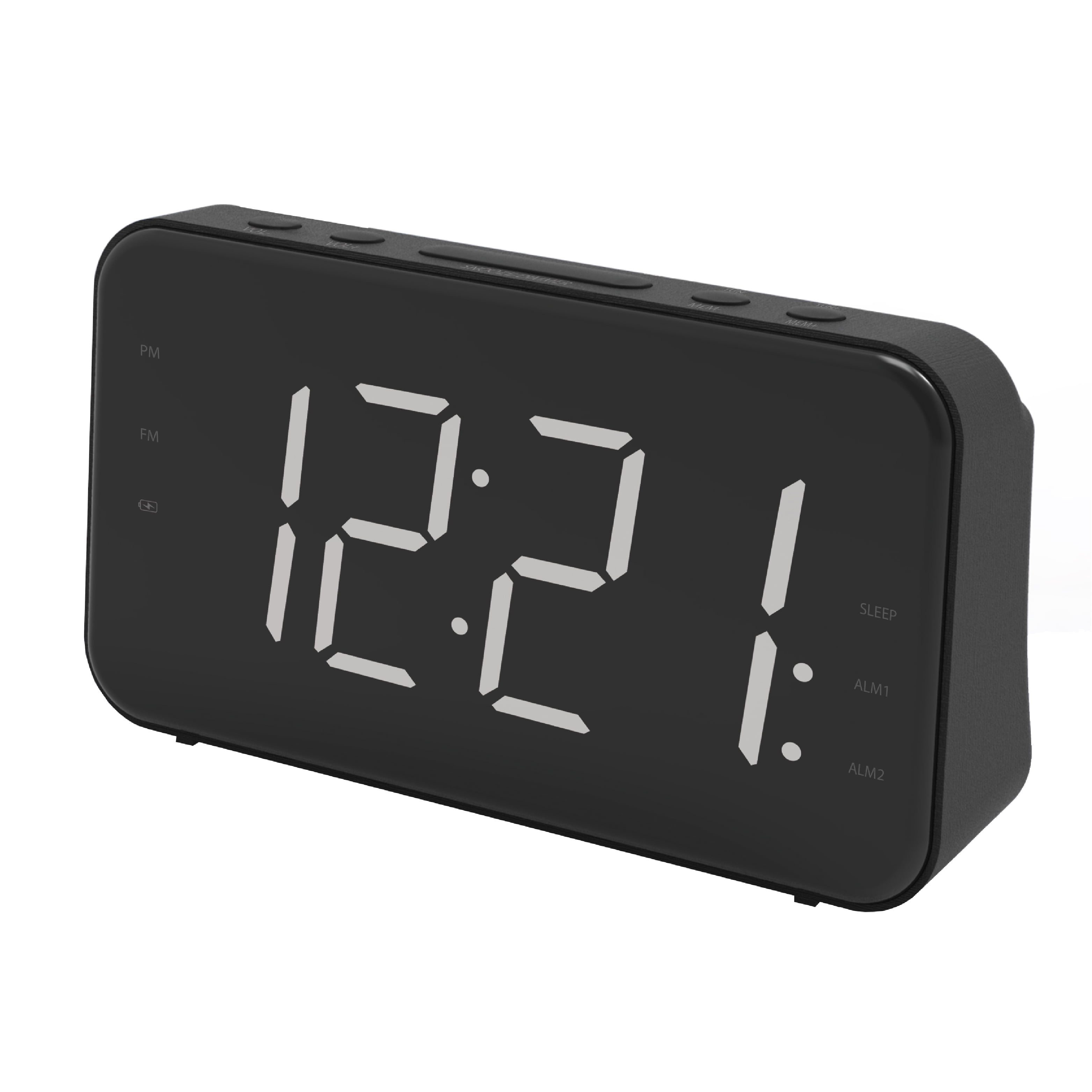 COBY Alarm Clock with FM Radio 20 Memory Presets, Dual Alarms with
