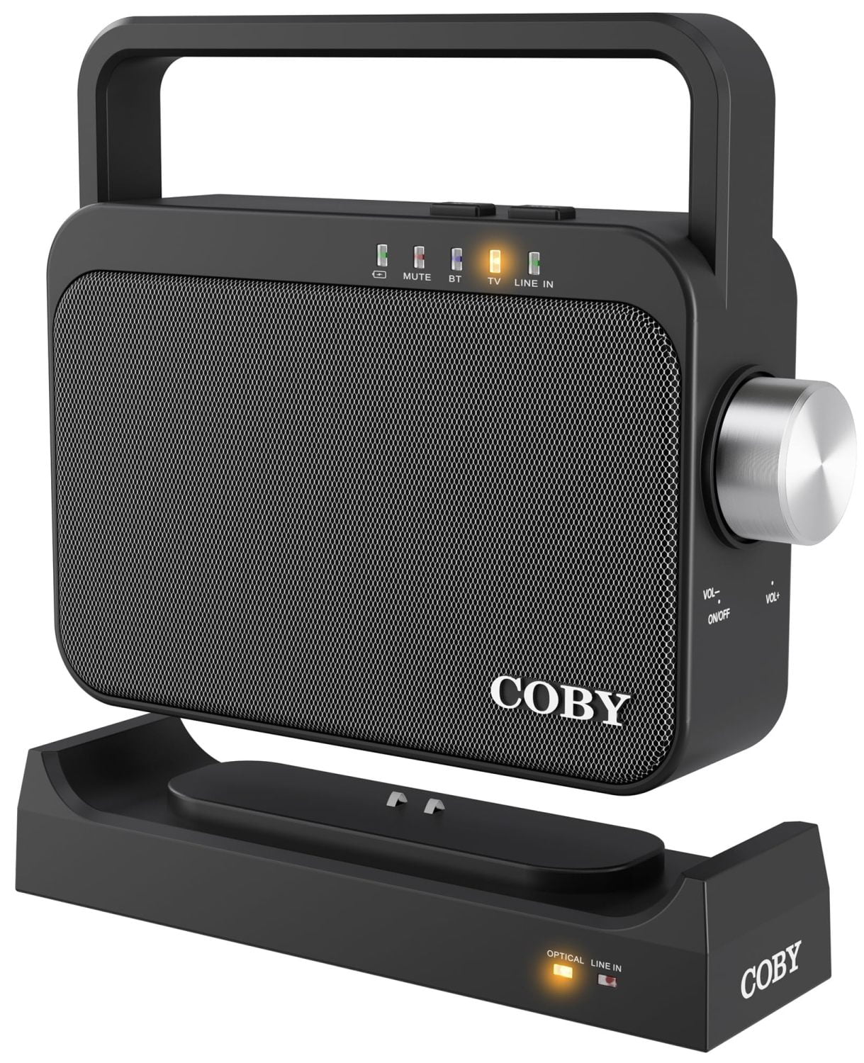 COBY Digital Hearing Amplifier for Seniors Wireless TV Listening Assistance Bluetooth Portable Speaker, Black, CSTV130
