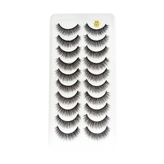 COCEQUC 10Pairs False Eyelashes 3D Fluffy Eyelash Extensions Wispy Eyelashes Lot P1 F6P9
