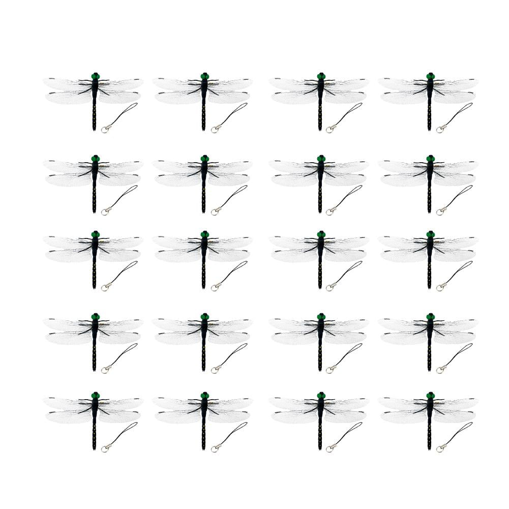 15 Pack 3D Dragonfly Garden Clips - Decorative & Fly Deterrent Stakes For Hats & Plants