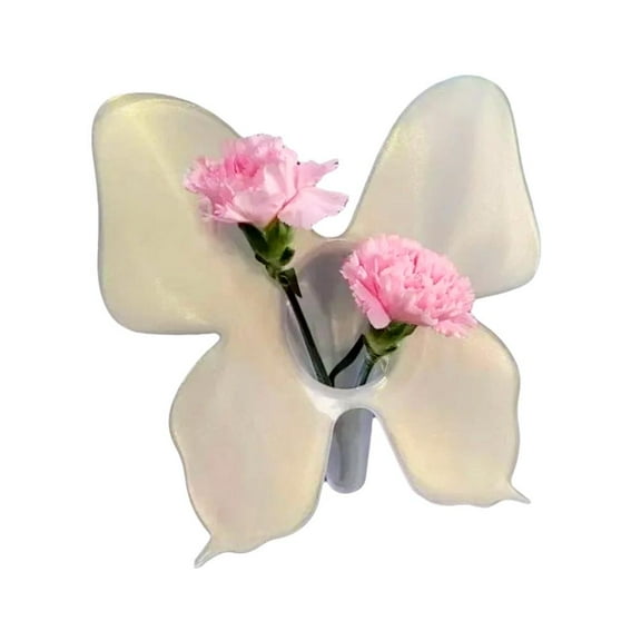 COCEQUC Clear Acrylic Butterfly Vase, Photo Frame Shaped Clear Acrylic Single Flower Vase,Acrylic Flower Frame Vase for Centerpieces,Art Deco Vase,Flower Arrangement Holder House Warming Gifts J8R8