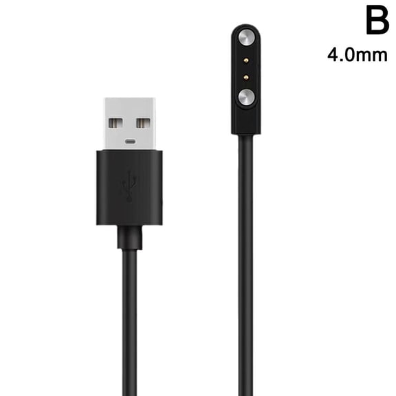 COCEQUC Magnetic 2 Pins Smartwatch Charger, Black