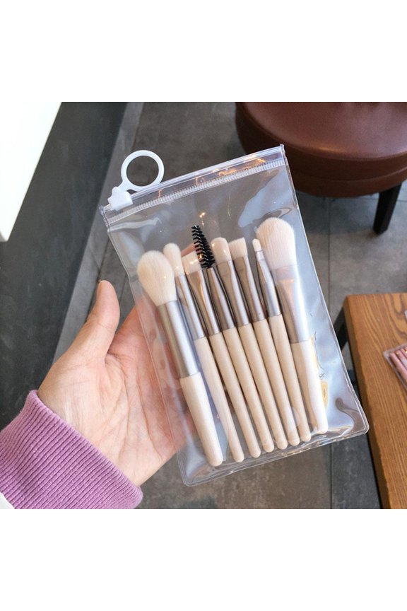 Portable 8-Piece Makeup Brush Set 2024 X0U1