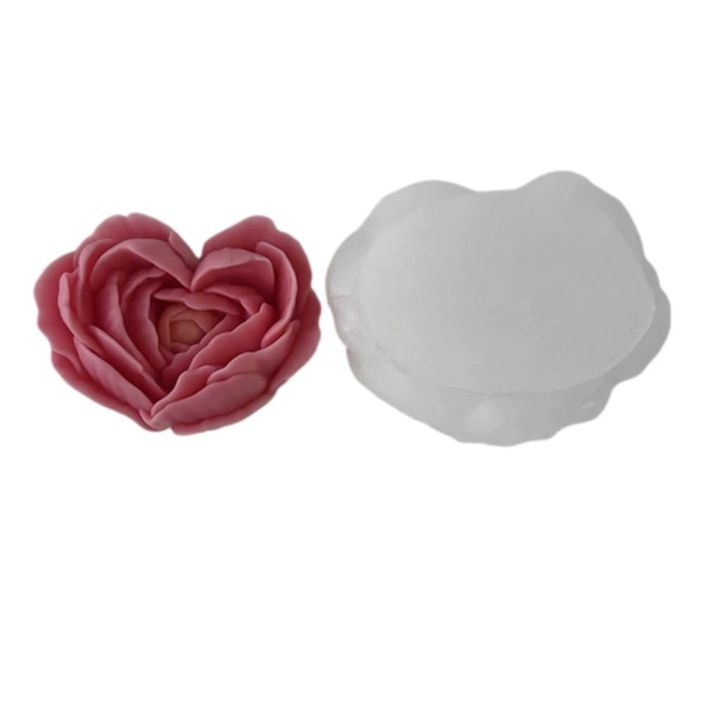 Monqui 2-Pack Rose Flower Silicone Molds - For Candles, Soap, Chocolate, Resin Crafts, Food-Grade & Flexible