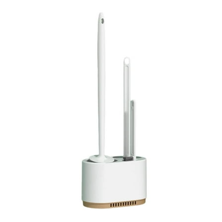 COCEQUC Toilet Brush and Plunger Set,3 in 1 Toilet Plunger and Brush Set,Toilet Bowl Plunger Set and For Bathroom Cleaning,Bat Brush Y2W6