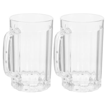 COCHLOUS 2-Pack Plastic Beer Mugs for Home Use - Disposable Tumblers