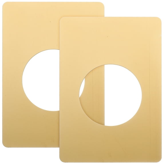 GOOHOCHY Door Guard Plate Door Repair Board Golden Stainless Steel 2Pcs