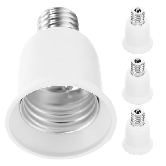 COCHLOUS 4pcs Lamp Socket Adapters E17 Base To E26/E27 Lamp Holder Converter Light Bulb Converters