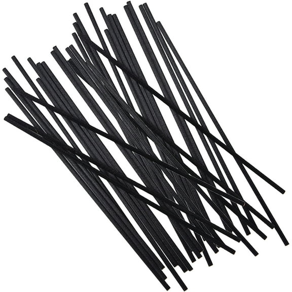 COCHLOUS 60Pcs 3mm Fiber Reed Diffuser Sticks for Aroma Fragrance Black Diffuser