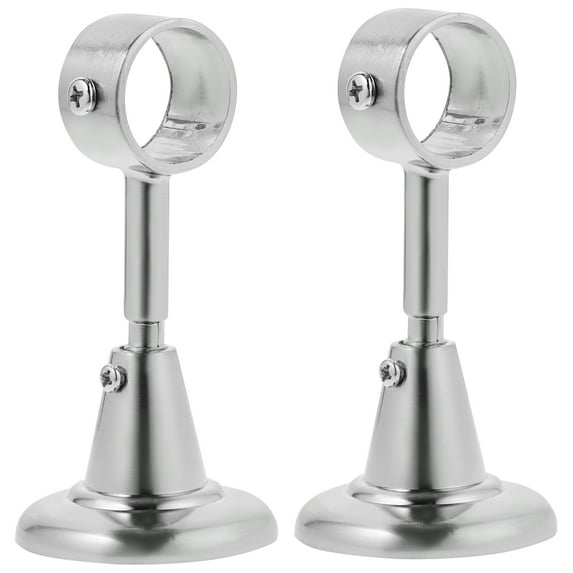 COCHLOUS Ceiling Curtain Rod Bracket Support Mount Holders (2pcs)