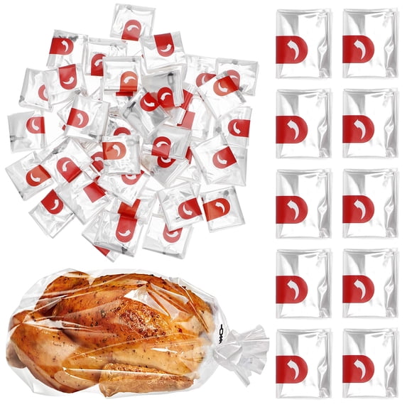 COCHLOUS Clear Oven Roasting Bags for Meat, Poultry, Fish & Vegetables - 50pcs