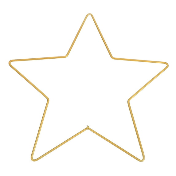 COCHLOUS IMIKEYA 16" Gold Star Wire Wreath Frame for DIY Christmas/Wedding/Home Decor