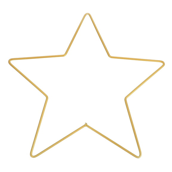 COCHLOUS IMIKEYA 16" Gold Star Wire Wreath Frame for DIY Christmas/Wedding/Home Decor