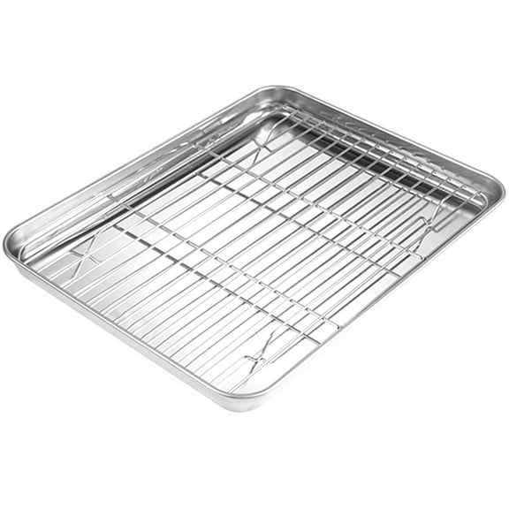 COCHLOUS Non-Stick Oven Tray Set with Mesh Rack for Grilling and Baking
