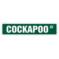 COCKAPOO Street Sign dog pet cockerpoo cocker spaniel | Indoor/Outdoor |  18" Wide