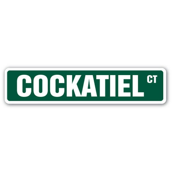 COCKATIEL Street Sign bird pet cage australia parrot | Indoor/Outdoor | 30" Wide
