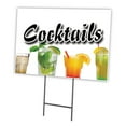thumbnail image 1 of COCKTAILS 18"x24" Yard Sign & Stake | Advertise Your Business | Stake Included Double Sided Image | Made in The USA, 1 of 3