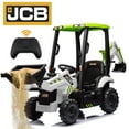 thumbnail image 1 of COCLUB 12V Excavator Construction Vehicles for Boys Girls, Battery Powered Ride On Car with Remote Control, Front Loader Bulldozer, Digger, Ceiling, Electric Ride on Toys for Kids, White, 1 of 6