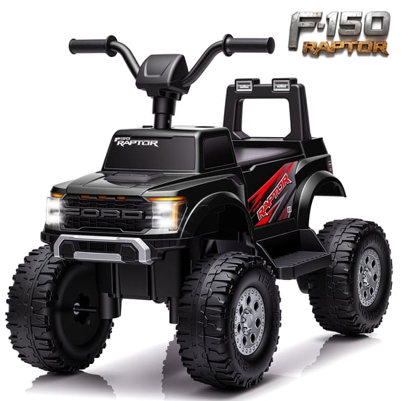 Ford F150 Raptor 12V Ride On Car for Kids, Battery Powered Ride On Toys w/Big Wheels, LED Lights, Toddlers Electric Car for Ages 2-5