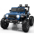 thumbnail image 1 of 24V Jeep Wrangler Rubicon Ride On Car 2 Seaters for Big Kids, Powered Ride On w/4 Wheels Spring Suspension, Parent Remote Control, LED Lights, Bluetooth, MP3, Ride On Toy for Ages 3-8, 1 of 9