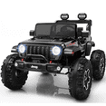 thumbnail image 1 of 24V Jeep Wrangler Rubicon Ride On Car 2 Seaters for Big Kids, Powered Ride On w/4 Wheels Spring Suspension, Parent Remote Control, LED Lights, Bluetooth, MP3, Ride On Toy for Ages 3-8, 1 of 9