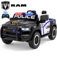 thumbnail image 1 of RAM RHO 1500 24V 2 Seat Ride On Car for Kids Age 3-8, Electric Car w/Remote Control, Bluetooth, MP3 Music, Lights, Powered Ride On Toy with 4 Wheels Spring Suspesion for Boys & Girls, Police, 1 of 8