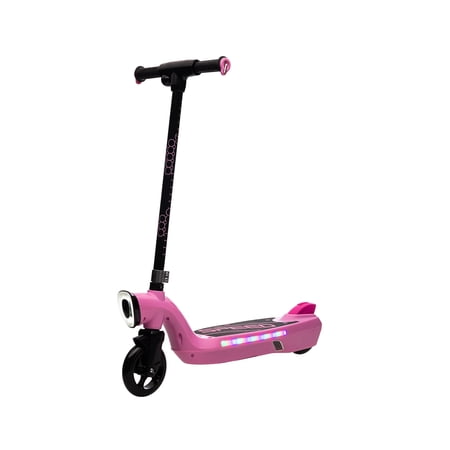 COCLUB Electric Scooter for Kids Ages 6-14, 12V Powered Ride on E-Scooter with LED Headlights and Rear Brake, Max 7Mph Speed, Electric Kick Scooter For Boys Grils Gift, Pink
