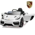 thumbnail image 1 of COCLUB Kids Cars to Drive 12V Licensed Porsche 718 Electric Car for Kids with LED Headlights & Tail Light, Remote Control, Music, 4 Wheel Suspension, 3 Speed Ride on Car white, 1 of 8