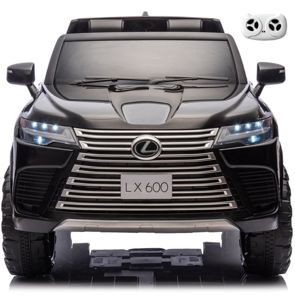 24V Ride On Car for Big Kids, Officially Licensed Lexus LX600 2 Seater Electric Car for Kids, Ride On Cars with Remote Control, Battery Powered Riding Toy for Boys & Girls Ages 3–7 Black