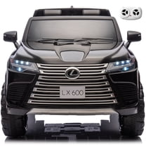24V Power Wheels Ride On Car for Big Kids, Officially Licensed Lexus LX600 2 Seater Electric Car for Kids, Ride On Cars with Remote Control, Battery Powered Riding Toy for Boys & Girls Ages 3–7 Black
