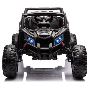 COCLUB Kids Cars to Drive 24V 7Ah Ride on Toys for Big Kids with Remote Control, 3 Speed, Bluetooth, Music, 4 Wheels Spring Suspension UTV, Electric Car for Kids Ages 4-8, Black