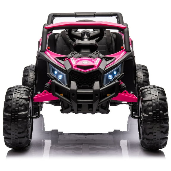 COCLUB Kids Cars to Drive 24V 7Ah Ride on Toys for Big Kids with Remote Control, 3 Speed, Bluetooth, Music, 4 Wheels Spring Suspension UTV, Electric Car for Kids Ages 4-8, Pink