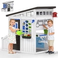 thumbnail image 1 of COCLUB Storage Shed Outdoor Wooden Playhouse with Workbench/ Pegboard& Ball Track, Kids Todder Ages 3+, 1 of 8