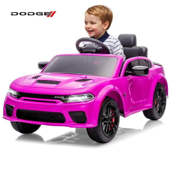 COCLUB 12V Dodge Licensed Toddler Electric Car for Kids, Ride-On Toys with Parent Remote Control, Bluetooth® & LED Dashboard – ASTM Certified for Boys & Girls Ages 3-4, Pink