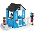 thumbnail image 1 of COCLUB Playhouse for Kids, Backyard Playground with Play Kitchen, Snack Bar, Picnic Bench, Dinner Bell, Mailbox, Flowerpot Holders, Outdoor Playhouses for 2 to 10 Year Olds, Wooden Clubhouse Outside, 1 of 6