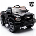 thumbnail image 1 of COCLUB RAM 2500 12V Electric Car for Kids, Ride on Toys W/Remote Control, Truck Bed Storage, Bluetooth, Music, Gift Pickup For Kids Aged 3-5, Black, 1 of 8