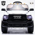 thumbnail image 1 of COCLUB RAM 2500 12V Electric Car for Kids, Ride on Toys W/Remote Control, Truck Bed Storage, Bluetooth, Music, Gift Pickup For Kids Aged 3-5, White, 1 of 8