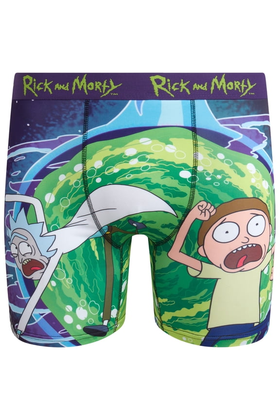 Mens Boxer Briefs - 1Pack/2Pack Rick and Morty Soft Underwear Boxers for Men (S-2XL)
