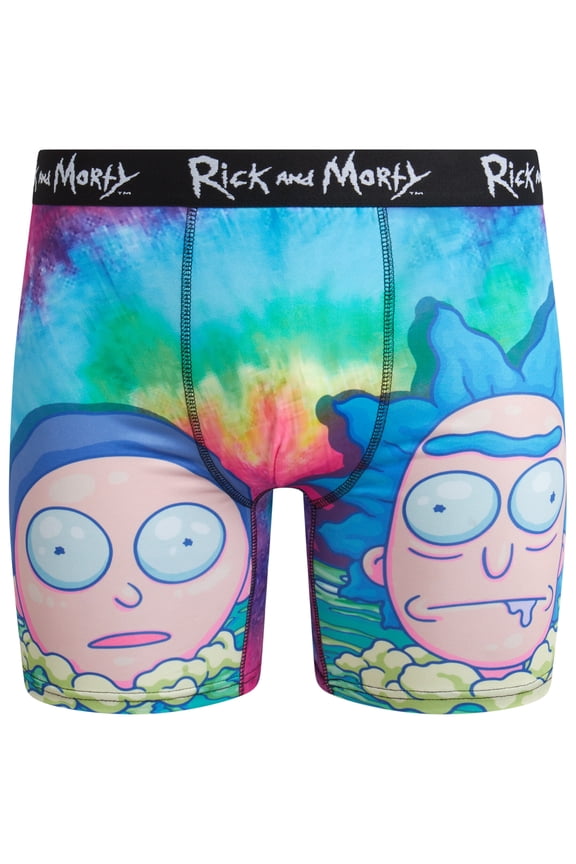 Mens Boxer Briefs - 1Pack/2Pack Rick and Morty Soft Underwear Boxers for Men (S-2XL)